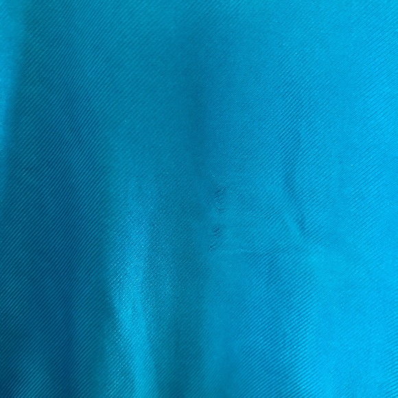 Vintage 1990s Diane Gilman blue and green 100% silk wrap belted midi dress 6 VTG - Picture 5 of 6